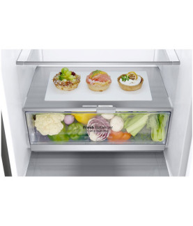 LG | Refrigerator | GBB71PZDMN | Energy efficiency class E | Free standing | Combi | Height 186 cm | No Frost system | Fridge n