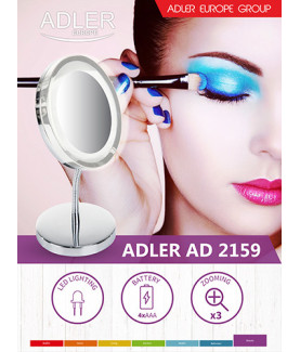 Adler | Mirror | AD 2159 | 15 cm | LED mirror | Chrome