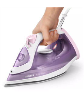 Philips | DST3010/30 3000 Series | Steam Iron | 2000 W | Water tank capacity 300 ml | Continuous steam 30 g/min | Purple/White