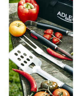 Adler | Grill Utensil Set with Carrying Case | AD 6727 | Grill Cutlery Set | 4 pc(s) | Stainless Steel/Black