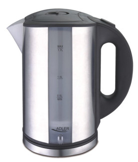 Adler | Kettle | AD 1216 | Standard | 2000 W | 1.7 L | Stainless steel | 360 rotational base | Stainless steel