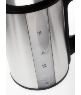 Adler | Kettle | AD 1216 | Standard | 2000 W | 1.7 L | Stainless steel | 360 rotational base | Stainless steel