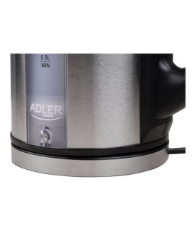 Adler | Kettle | AD 1216 | Standard | 2000 W | 1.7 L | Stainless steel | 360 rotational base | Stainless steel