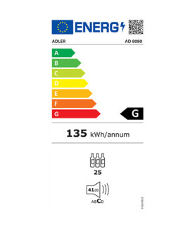 Adler | Wine Cooler | AD 8080 | Energy efficiency class G | Free standing | Bottles capacity 24 | Cooling type Compressor | Bla