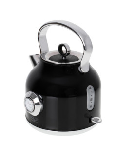 Adler | Kettle with a Thermomete | AD 1346b | Electric | 2200 W | 1.7 L | Stainless steel | 360 rotational base | Black