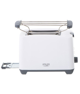 Adler | Toaster | AD 3216 | Power 750 W | Number of slots 2 | Housing material Plastic | White