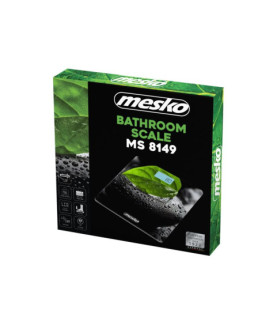 Mesko | Bathroom scales | MS 8149 | Maximum weight (capacity) 150 kg | Accuracy 100 g | Black/ green