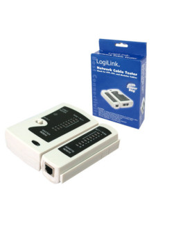 Logilink | Cable tester for RJ11, RJ12 and RJ45 with remote unit