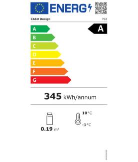 Caso | Barbecue Cooler | S-R | Energy efficiency class A | Free standing | Black