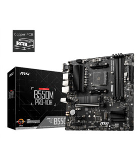 MSI | B550M PRO-VDH | Processor family AMD | Processor socket AM4 | DDR4 | Memory slots 4 | Number of SATA connectors 4 | Chips