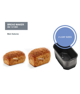 Gorenje | Bread maker | BM1210BK | Power 800 W | Number of programs 12 | Display LCD | Black