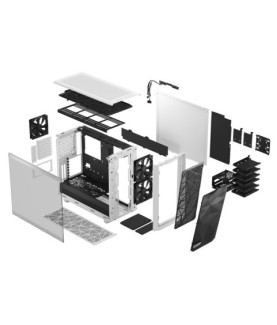 Fractal Design | Meshify 2 Clear Tempered Glass | White | ATX