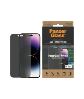 PanzerGlass | Screen protector | Apple | iPhone 14 Pro Max | Glass | Black | Classic Fit | Privacy