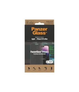 PanzerGlass | Screen protector | Apple | iPhone 14 Pro Max | Glass | Black | Classic Fit | Privacy