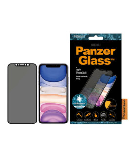 PanzerGlass | P2665 | Screen protector | Apple | iPhone Xr/11 | Tempered glass | Black | Confidentiality filter Full frame cove