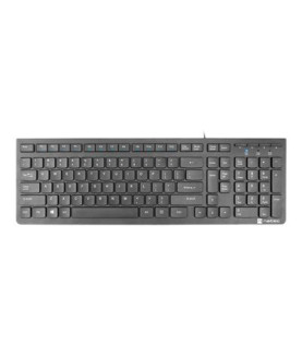 Natec | Keyboard | Discus 2 Slim | Standard | Wired | US | Black | USB 2.0 | 424 g | Numeric keypad