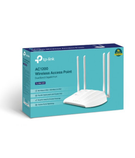 TP-LINK | Access Point | TL-WA1201 | 802.11ac | 2.4GHz/5 GHz | 300+867 Mbit/s | 10/100/1000 Mbit/s | Ethernet LAN (RJ-45) ports