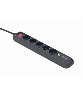 SPG5-U2-5 Power strip with USB charger, 5 sockets, USB 2A, 1.5 m