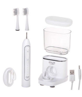 Adler | 2-in-1 Water Flossing Sonic Brush | AD 2180w | Rechargeable | For adults | Number of brush heads included 2 | Number of