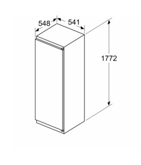 Bosch Refrigerator | KIR815SE0 | Energy efficiency class E | Built-in | Larder | Height 177.2 cm | Fridge net capacity 310 L | 