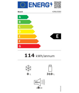 Bosch Refrigerator | KIR815SE0 | Energy efficiency class E | Built-in | Larder | Height 177.2 cm | Fridge net capacity 310 L | 