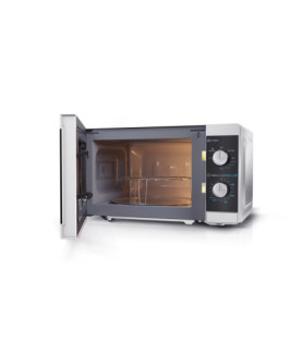 Sharp | Microwave Oven with Grill | YC-MG01E-S | Free standing | 800 W | Grill | Silver