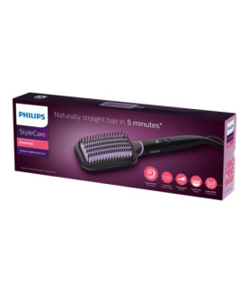 Philips | StyleCare Essential Heated straightening brush | BHH880/00 | Warranty 24 month(s) | Ceramic heating system | Temperat