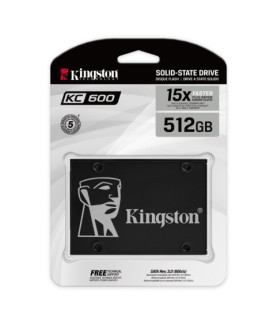 Kingston | KC600 | 512 GB | SSD form factor 2.5" | Solid-state drive interface SATA | Read speed 550 MB/s | Write speed 520 MB/