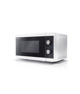 Sharp | Microwave Oven with Grill | YC-MG01E-W | Free standing | 800 W | Grill | White