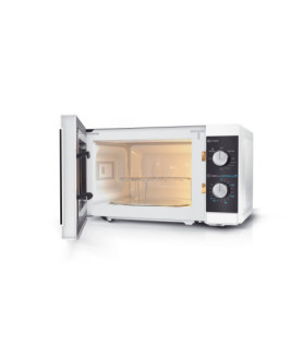 Sharp | Microwave Oven with Grill | YC-MG01E-W | Free standing | 800 W | Grill | White