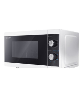 Sharp | Microwave Oven with Grill | YC-MG01E-W | Free standing | 800 W | Grill | White