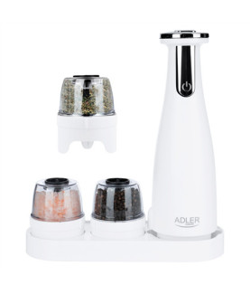 Adler | Electric Salt and pepper grinder | AD 4449w | Grinder | 7 W | Housing material ABS plastic | Lithium | Mills with ceram