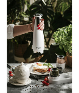 Adler | Electric Salt and pepper grinder | AD 4449w | Grinder | 7 W | Housing material ABS plastic | Lithium | Mills with ceram