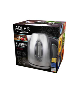 Adler | Kettle | AD 1223 | Standard | 2200 W | 1.7 L | Stainless steel | 360 rotational base | Stainless steel