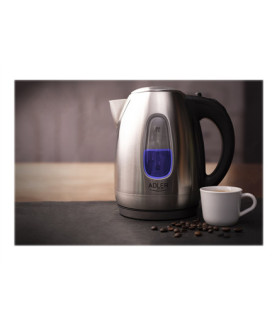 Adler | Kettle | AD 1223 | Standard | 2200 W | 1.7 L | Stainless steel | 360 rotational base | Stainless steel