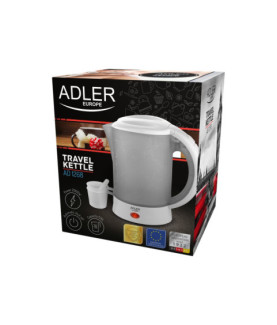 Adler | Travel Kettle | AD 1268 | Standard | 600 W | 0.6 L | Plastic | White