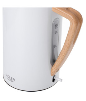 Adler | Kettle | AD 1347w | Electric | 2200 W | 1.5 L | Stainless steel | 360 rotational base | White