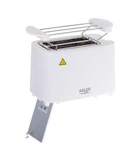 Adler | Toaster | AD 3223 | Power 750 W | Number of slots 2 | Housing material Plastic | White