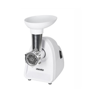 Mesko | Meat mincer | MS 4809 | White | 350 W | Middle size sieve mince sieve poppy sieve plunger sausage filler