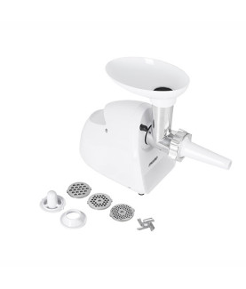 Mesko | Meat mincer | MS 4809 | White | 350 W | Middle size sieve mince sieve poppy sieve plunger sausage filler