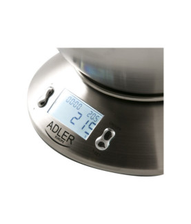 Adler | Kitchen scales | AD 3134 | Maximum weight (capacity) 5 kg | Graduation 1 g | Stainless steel