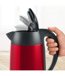 Bosch | Kettle | DesignLine TWK3P424 | Electric | 2400 W | 1.7 L | Stainless steel | 360 rotational base | Red