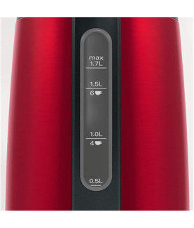 Bosch | Kettle | DesignLine TWK3P424 | Electric | 2400 W | 1.7 L | Stainless steel | 360 rotational base | Red