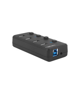 Natec USB 3.0 HUB, Mantis 2, 4-Port, On/Off with AC Adapter | Natec | 4 Port Hub With USB 3.0 | Mantis NHU-1557 | Black