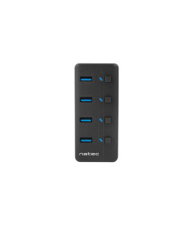 Natec USB 3.0 HUB, Mantis 2, 4-Port, On/Off with AC Adapter | Natec | 4 Port Hub With USB 3.0 | Mantis NHU-1557 | Black