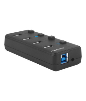 Natec USB 3.0 HUB, Mantis 2, 4-Port, On/Off with AC Adapter | Natec | 4 Port Hub With USB 3.0 | Mantis NHU-1557 | Black