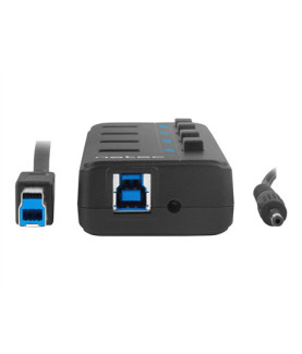 Natec USB 3.0 HUB, Mantis 2, 4-Port, On/Off with AC Adapter | Natec | 4 Port Hub With USB 3.0 | Mantis NHU-1557 | Black