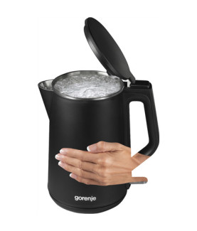 Gorenje | Kettle | K15DWBK | Electric | 2200 W | 1.5 L | Stainless steel | 360 rotational base | Black