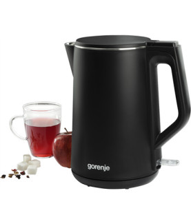 Gorenje | Kettle | K15DWBK | Electric | 2200 W | 1.5 L | Stainless steel | 360 rotational base | Black