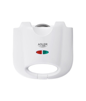 Adler | Sandwich maker | AD 301 | 750 W | Number of plates 1 | Number of pastry 2 | White